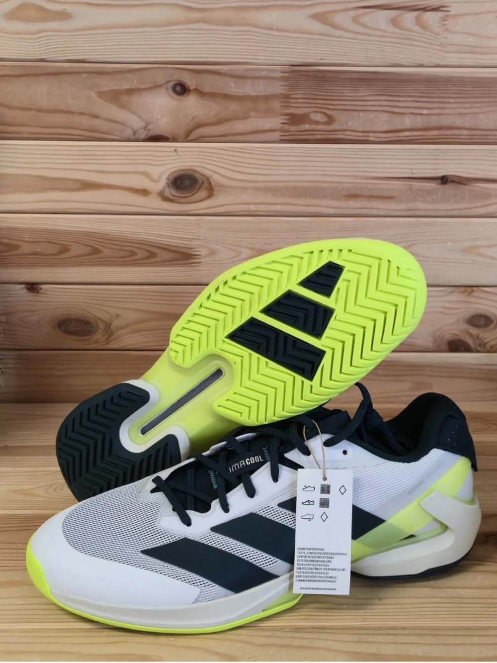 Adidas Adizero Ubersonic 5 Tennis Pickelball Shoes White Green Mens Size 13